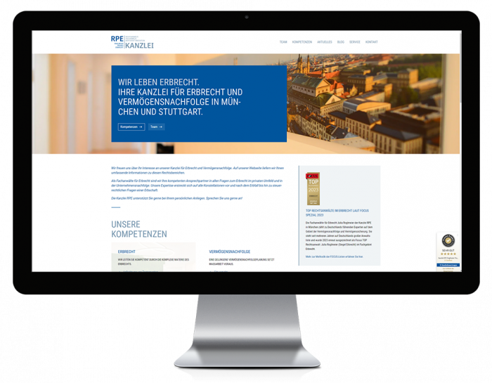 Webdesign Kanzlei RPE | München & Stuttgart