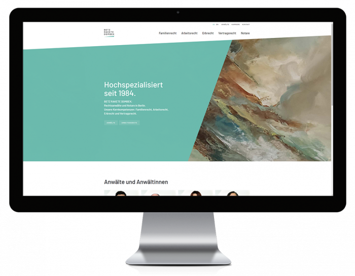 Website der Kanzlei Betz Rakete Dombek