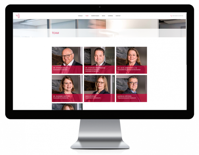 Website der Kanzlei Pauly & Partner aus Bonn