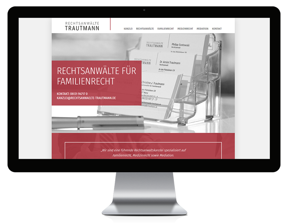 Website der Rechtsanwälte Trautmann