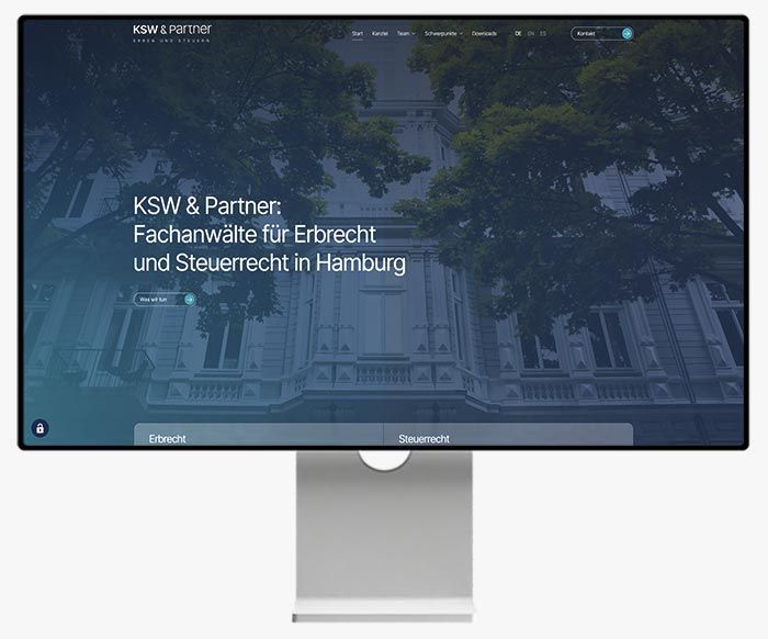 Webdesign KSW Rechtsanwälte Hamburg