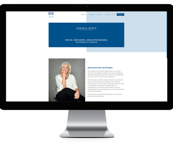 Website der Rechtsanwältin Dr. Daniela Späth