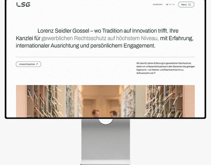 Webdesign für die Dr. Abele Rechtsanwaltsgesellschaft