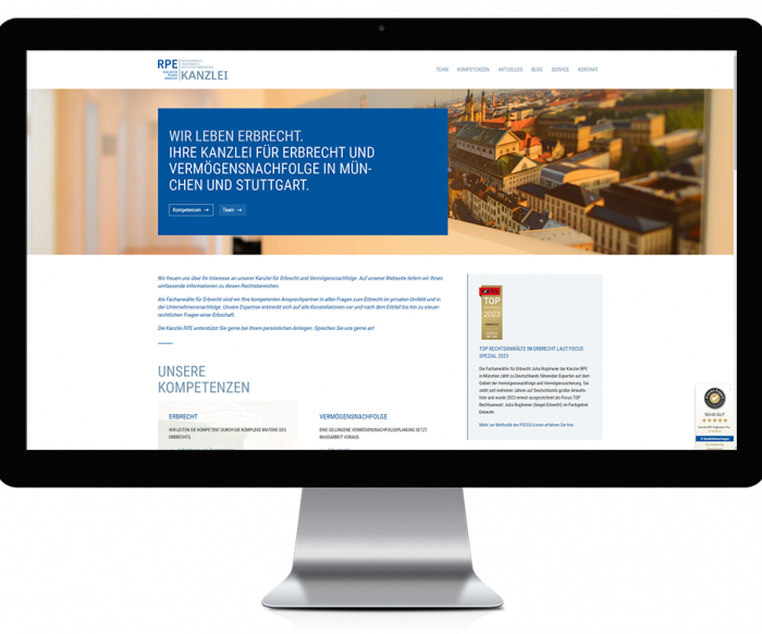 Webdesign Kanzlei RPE | München & Stuttgart