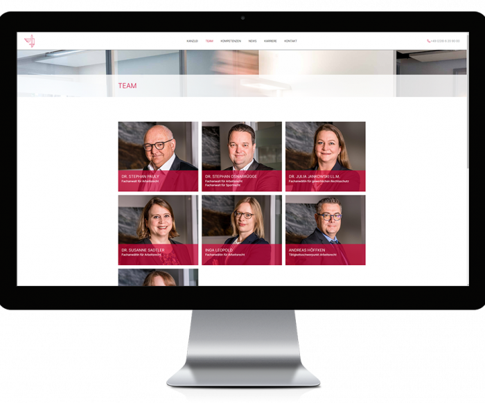 Website der Kanzlei Pauly & Partner aus Bonn