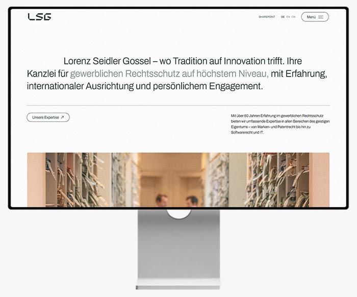Webdesign für die Dr. Abele Rechtsanwaltsgesellschaft