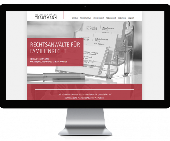 Website der Rechtsanwälte Trautmann