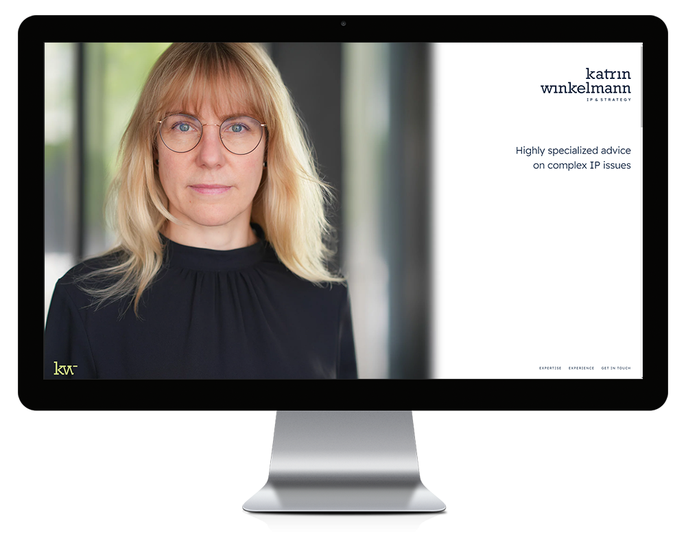 Webdesign für Katrin Winkelmann | IP & STRATEGY